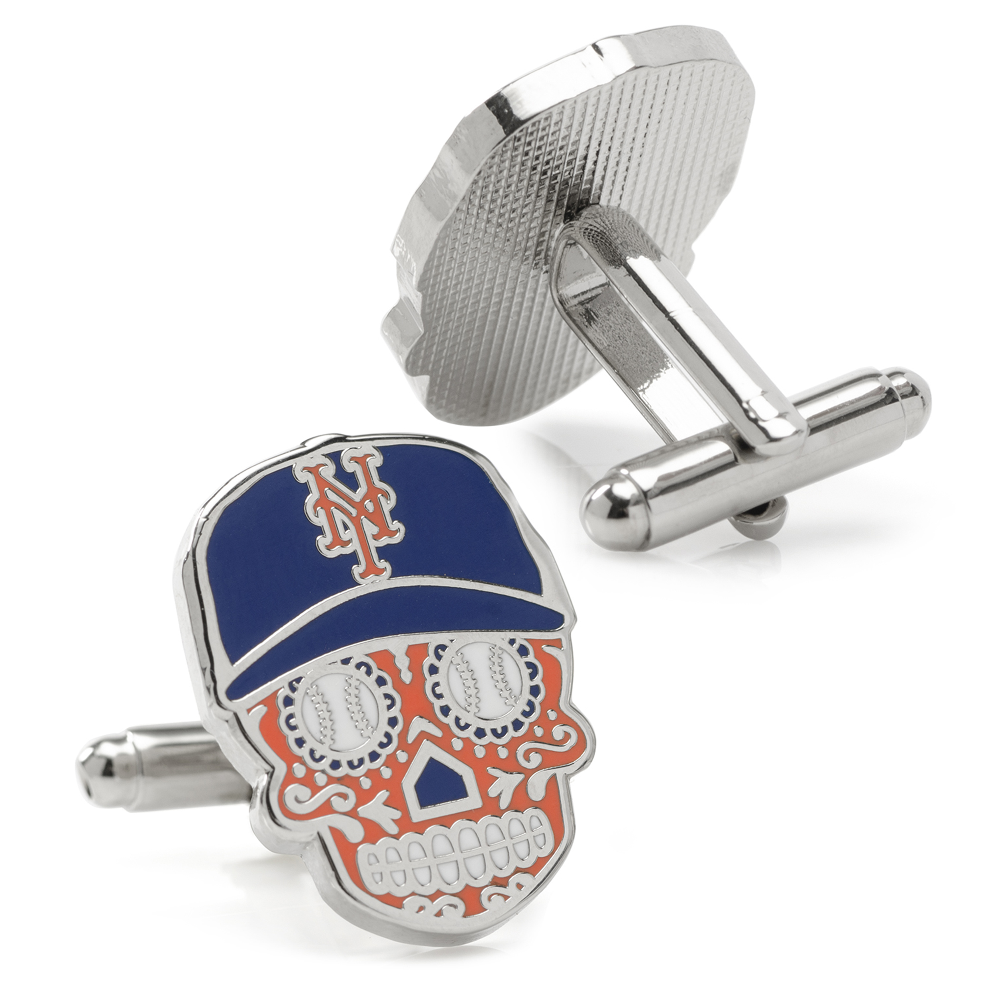 New York Mets Sugar Skull Cufflinks & Lapel Pin Gift Set - Image 10