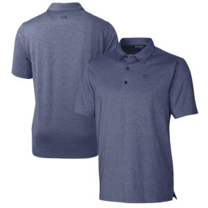 Men's Cutter & Buck Heathered Navy New York Giants Forge Stretch Polo