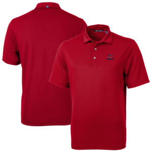 Men's Cutter & Buck Cardinal Chicago Bears Big & Tall Virtue Eco Pique Recycled Polo
