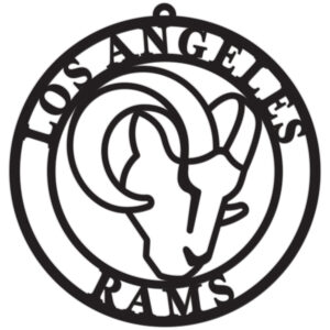 Black Los Angeles Rams 16'' Team Logo Cutout