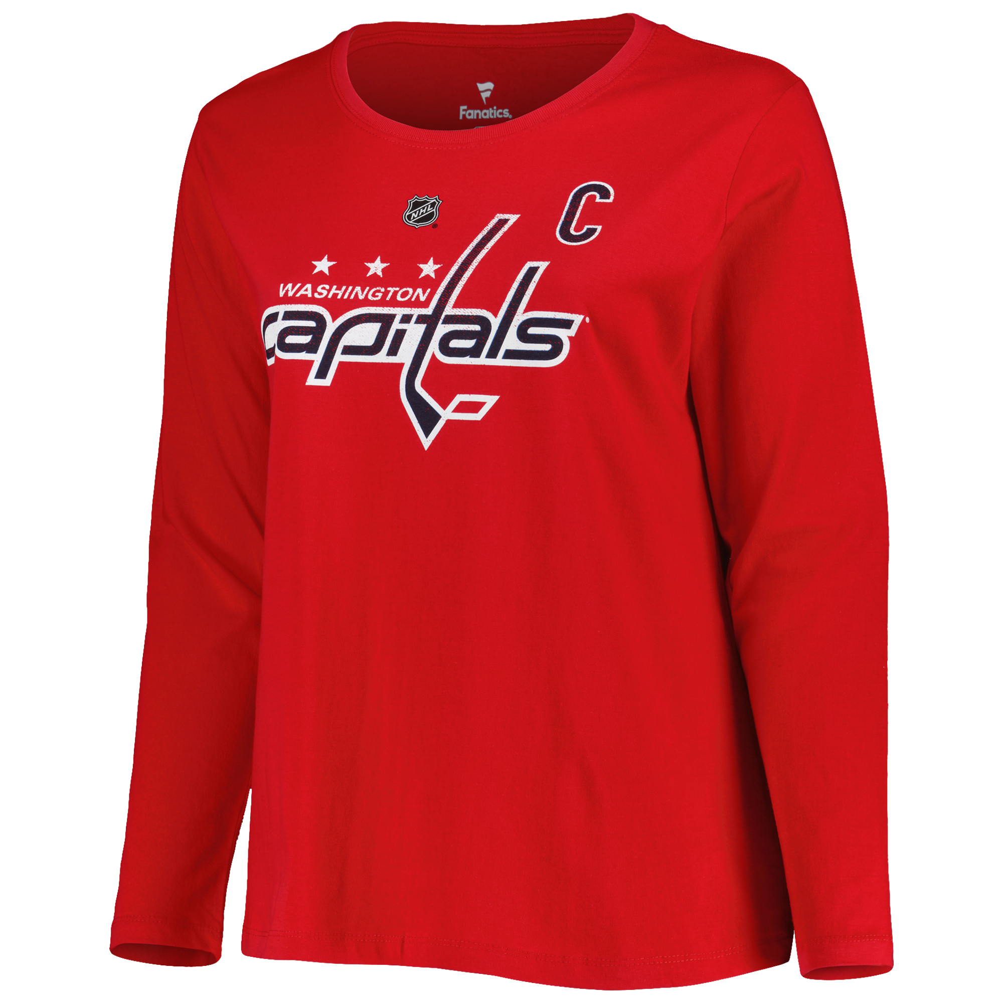 Women's Profile Alexander Ovechkin Red Washington Capitals Plus Size Name & Number Long Sleeve T-Shirt - Image 3