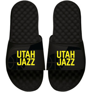 Youth ISlide Black Utah Jazz Tonal Pop Slide Sandal