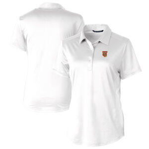 Women's Cutter & Buck White Tuskegee Golden Tigers Prospect Textured Stretch Polo