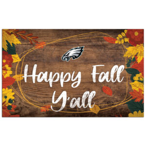 Philadelphia Eagles 11'' x 19'' Happy Fall Y'all Sign
