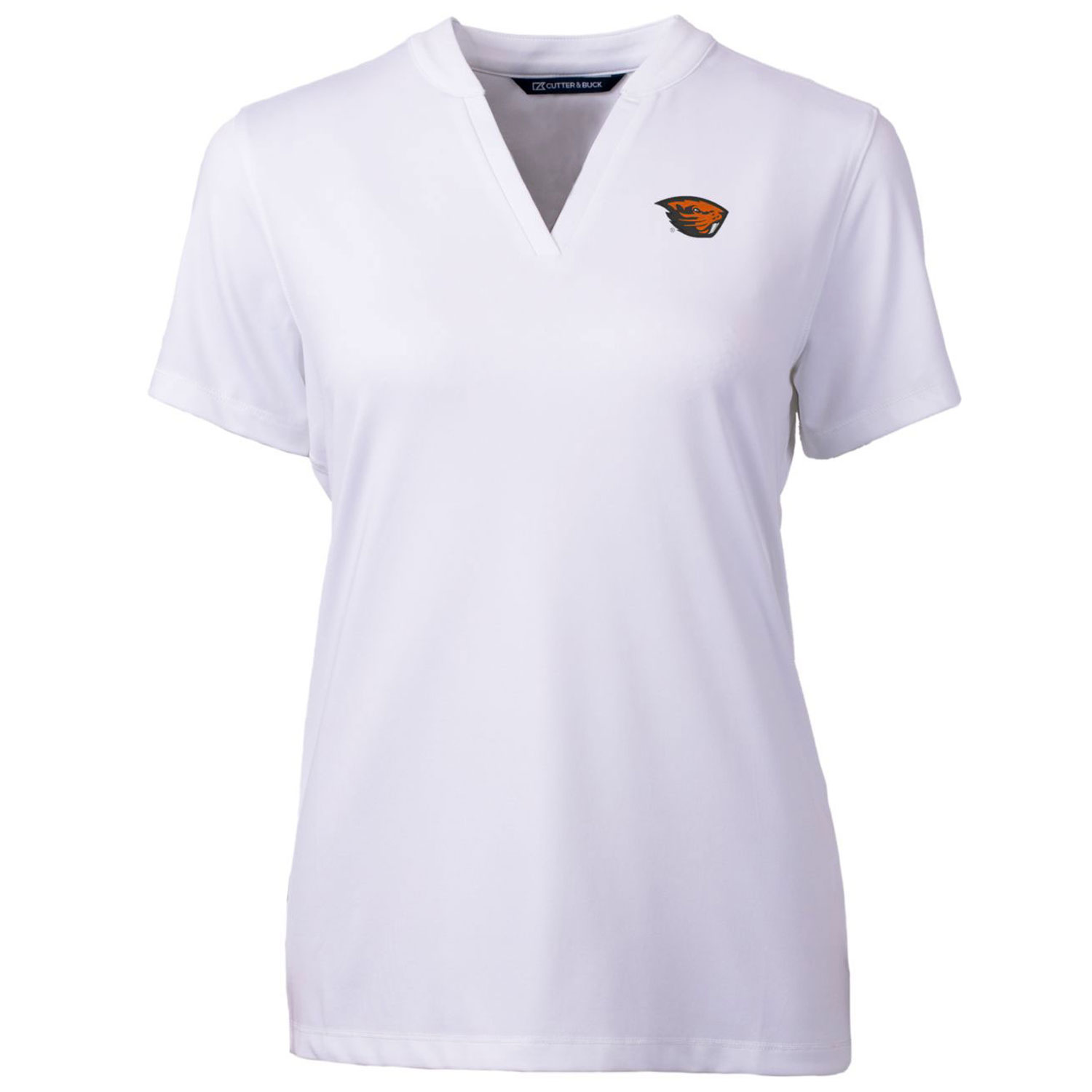 Women's Cutter & Buck White Oregon State Beavers Forge Blade V-Neck Top - Image 3