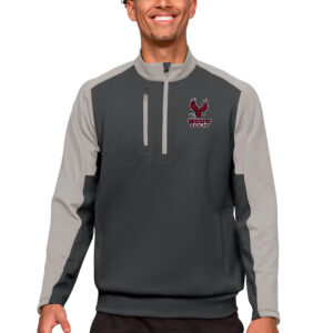 Men's Antigua Charcoal/Silver North Carolina Central Eagles Team Quarter-Zip Pullover Top