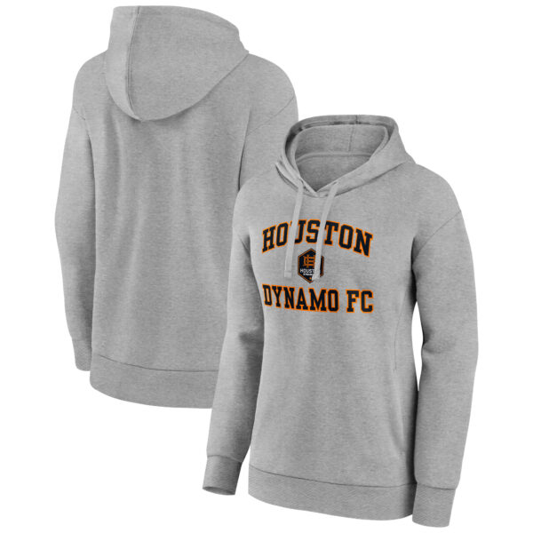 Women's Gray Houston Dynamo FC Heart and Soul Pullover Hoodie