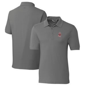 Men's Cutter & Buck Steel Washington State Cougars Vault Advantage Tri-Blend Pique Big & Tall Polo