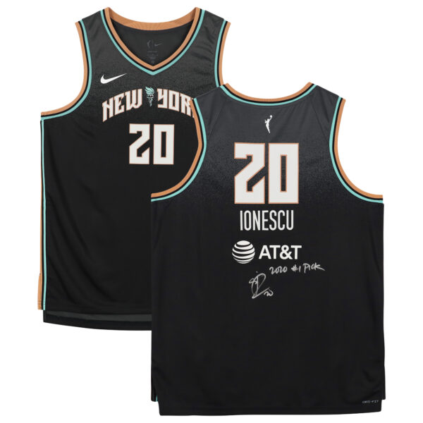 Sabrina Ionescu Black New York Liberty Autographed Nike 2021 Explorer Edition Victory Player Jersey with "2020 #1 Pick" Inscription - Image 6