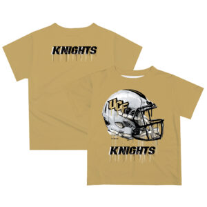Youth Gold UCF Knights Dripping Helmet T-Shirt