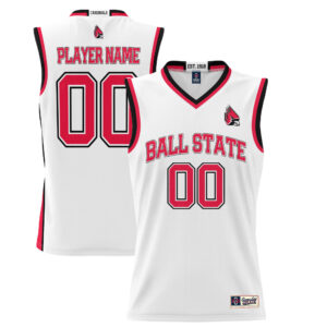 Unisex GameDay Greats  White Ball State Cardinals  Lightweight NIL Pick-A-Player Basketball Jersey