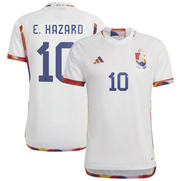 Men's adidas Eden Hazard White Belgium National Team 2022/23 Away Replica Jersey - Image 5