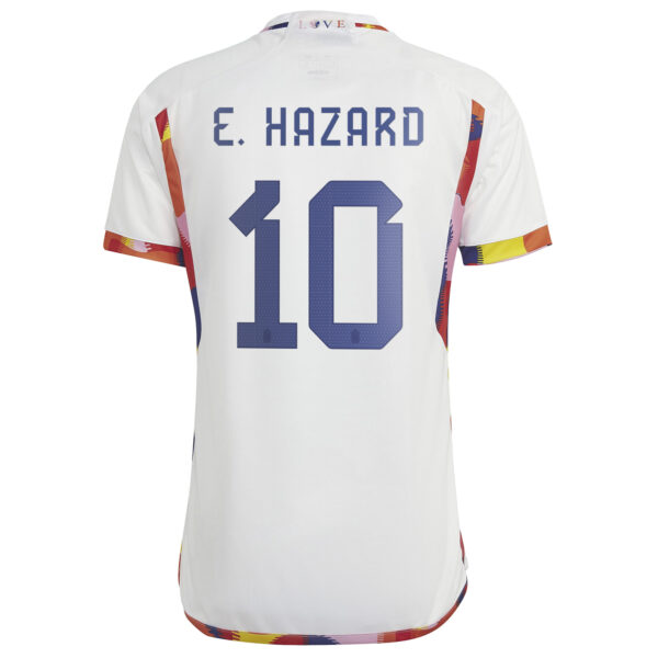 Men's adidas Eden Hazard White Belgium National Team 2022/23 Away Replica Jersey - Image 7