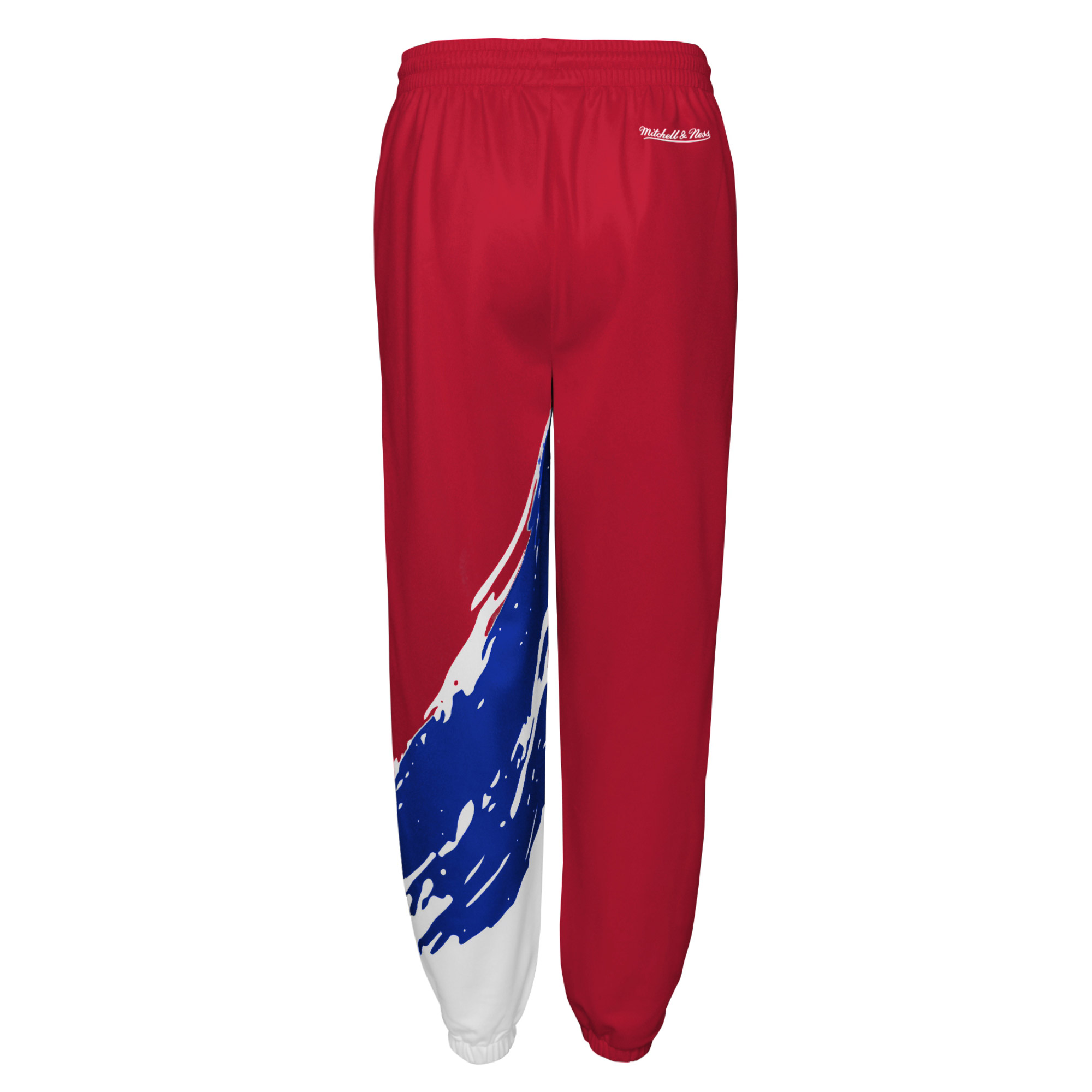 Youth Mitchell & Ness Red Philadelphia 76ers Paintbrush Windbreaker Pants - Image 6