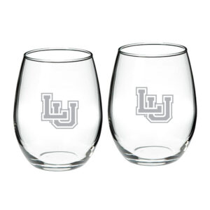 Lamar Cardinals Team Design Two-Piece 21oz. Stemless Wine Glass Set