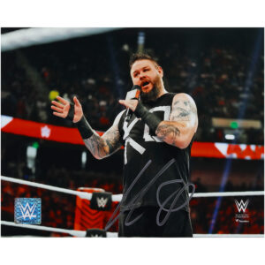 Kevin Owens WWE Autographed 8" x 10" In Ring with Mic Photograph