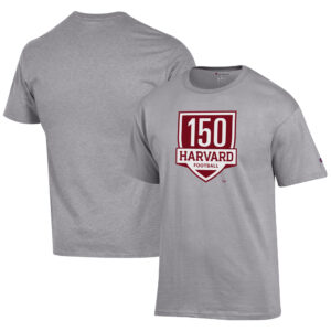Men's Champion  Gray Harvard Crimson 150th Anniversary Jersey T-Shirt