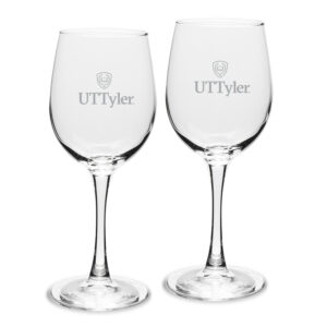 Texas Tyler Patriots 12oz. Two-Piece Traditional White Wine Glass Set