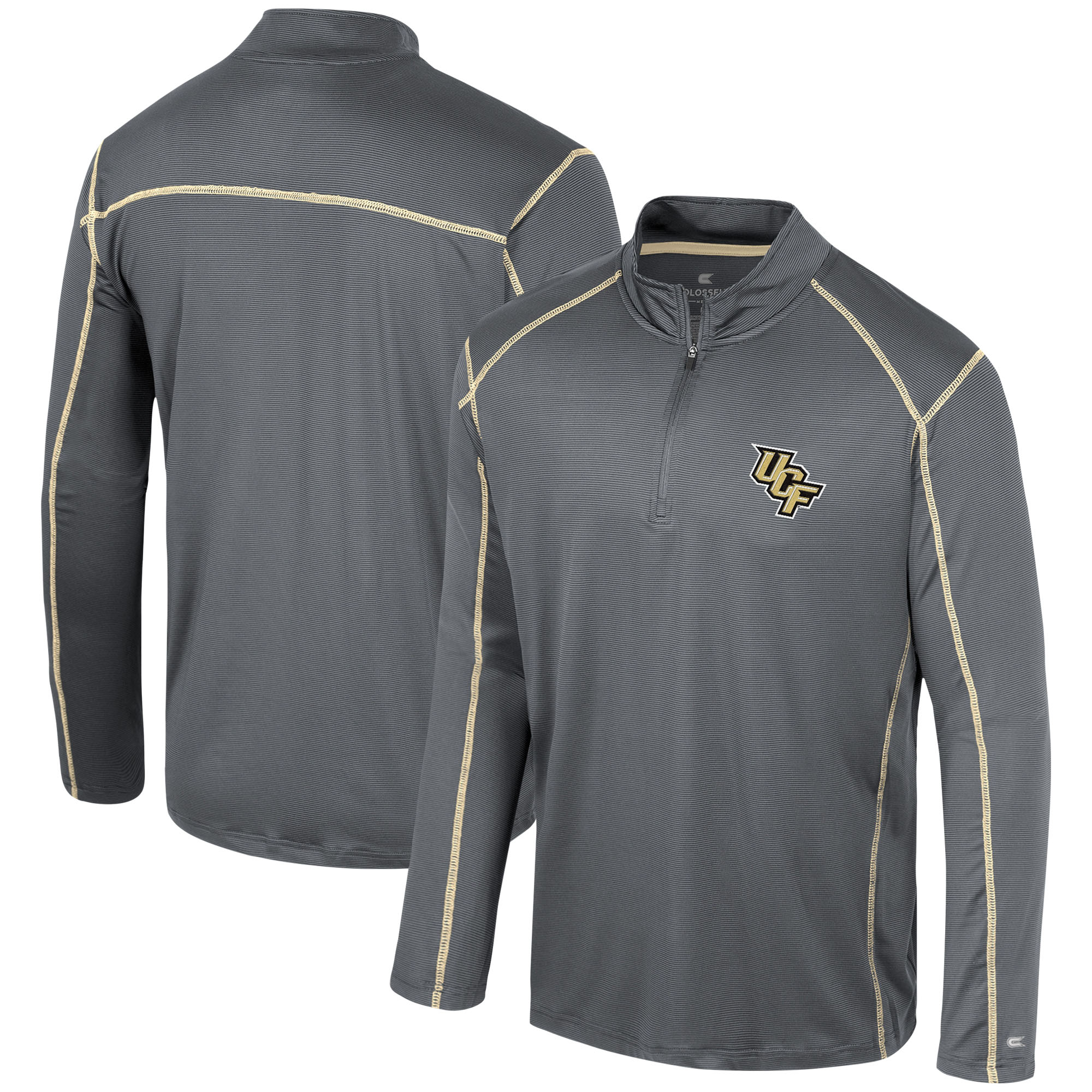 Men's Colosseum Black UCF Knights Cameron Quarter-Zip Windshirt