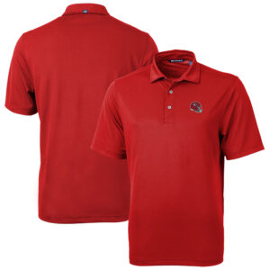 Men's Cutter & Buck  Red Kansas City Chiefs Helmet Virtue Eco Pique Recycled Polo