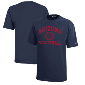Youth Champion  Navy Arizona Wildcats Icon Logo Volleyball T-Shirt