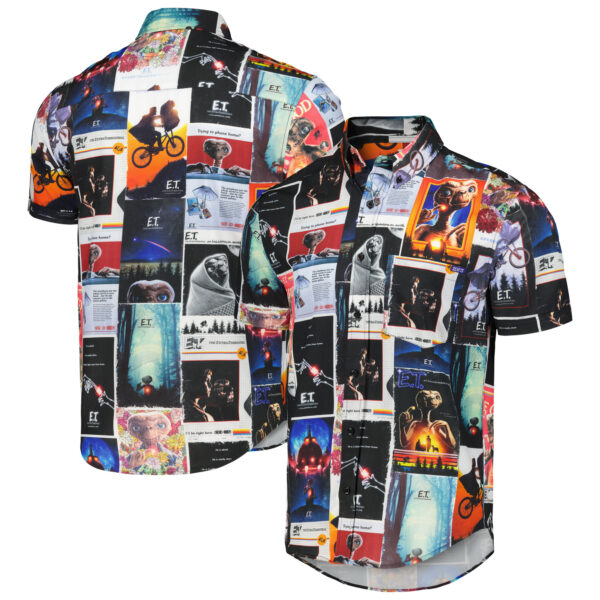 Unisex RSVLTS Black E.T. the Extra-Terrestrial Let's Go See the Stars KUNUFLEX Button-Down Shirt