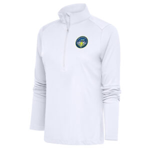 Women's Antigua  White Columbia Fireflies Tribute Half-Zip Pullover Top