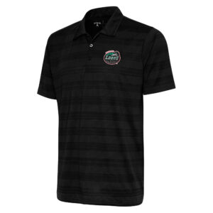 Men's Antigua Black Great Lakes Loons Compass Polo