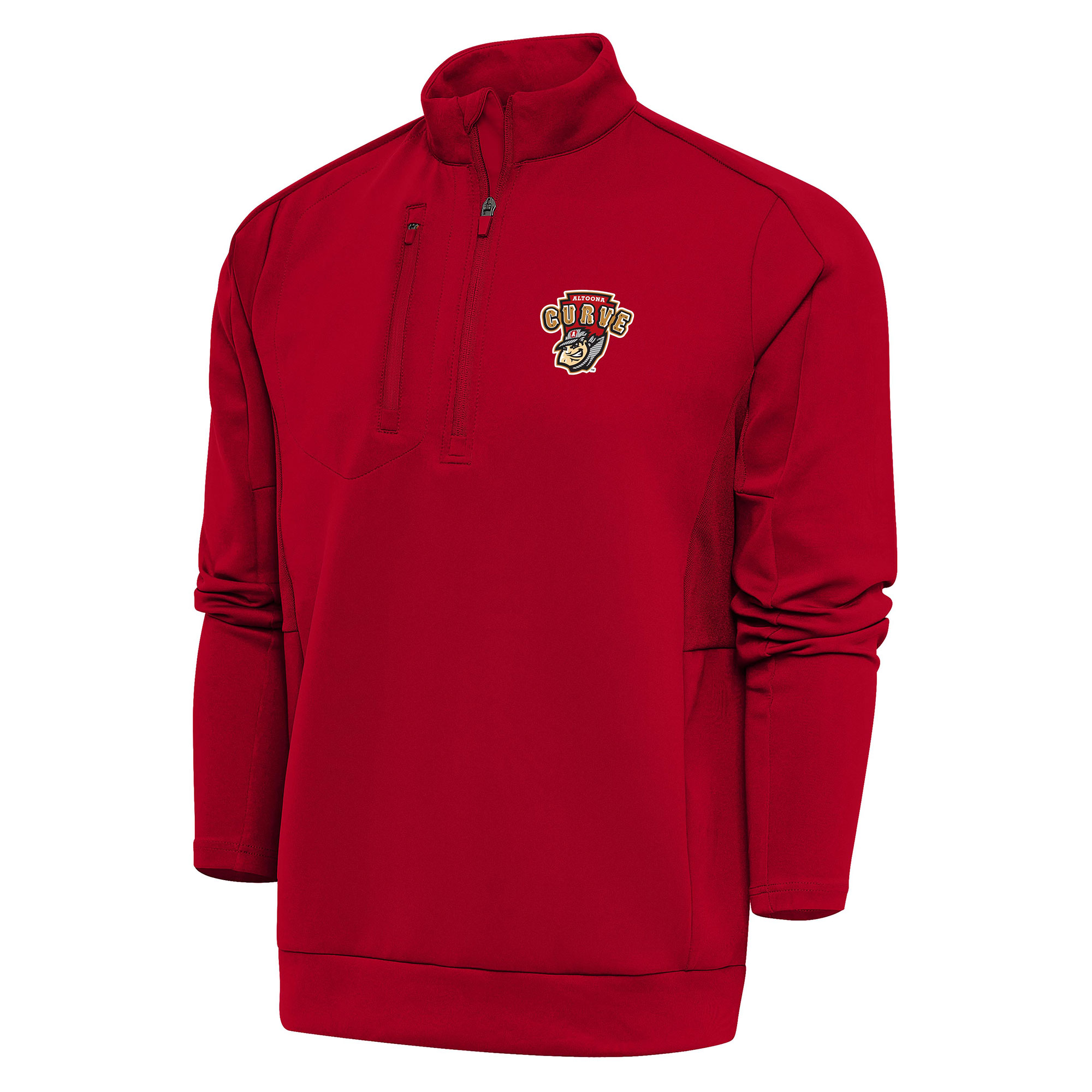 Men's Antigua Red Altoona Curve Generation Quarter-Zip Pullover Top