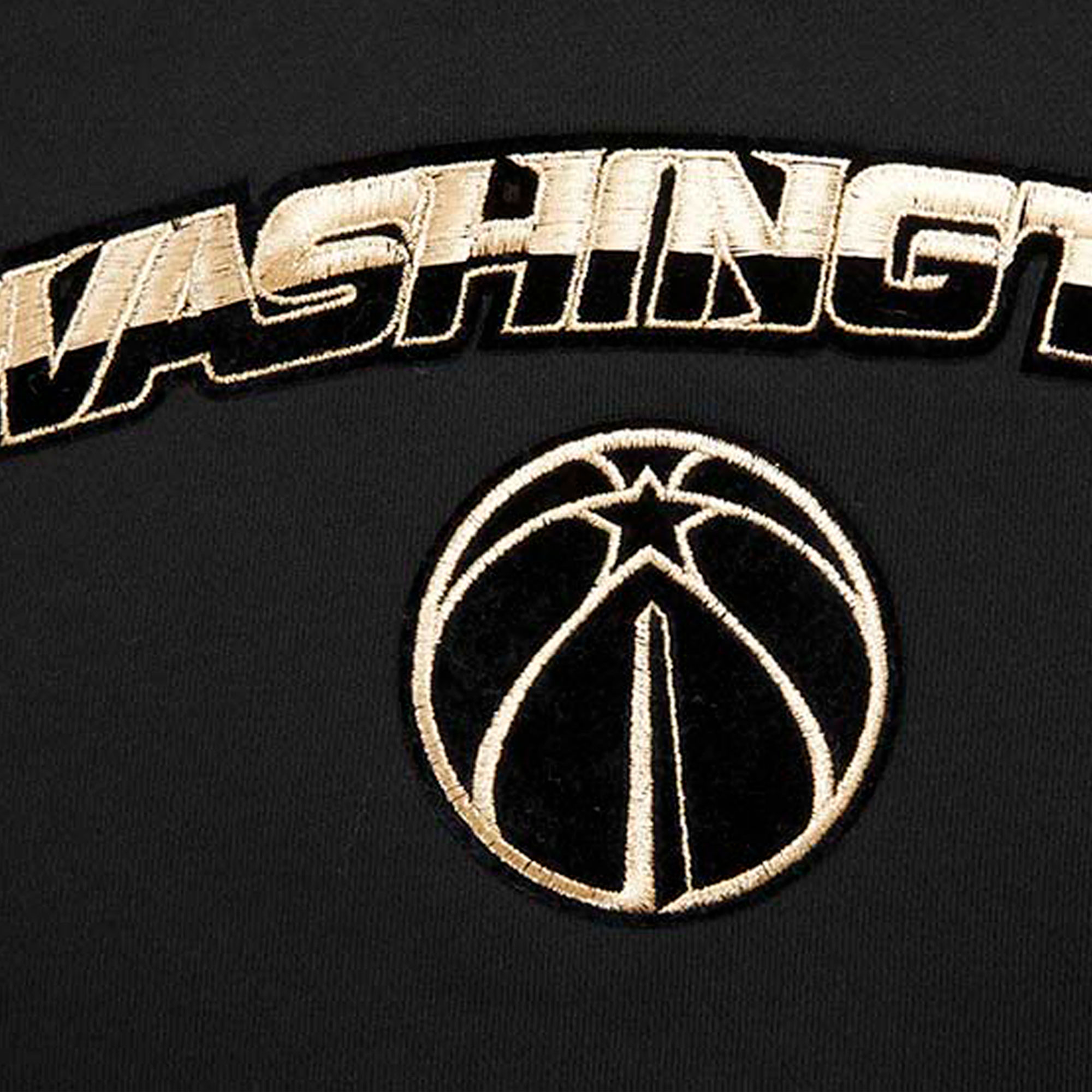 Women's Pro Standard Black Washington Wizards Glam Cropped Pullover Sweatshirt - Image 14