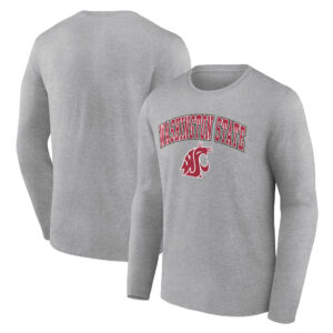 Men's Heather Gray Washington State Cougars Campus Long Sleeve T-Shirt