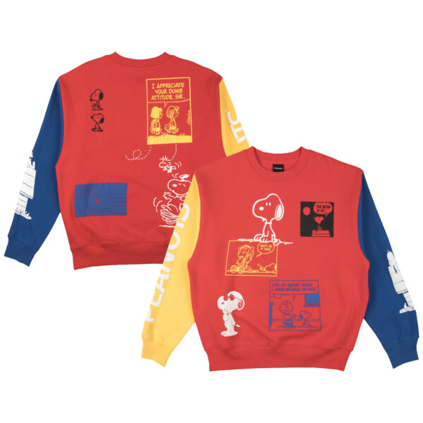 Unisex DUMBGOOD Red Peanuts Snoopy Pullover Sweatshirt