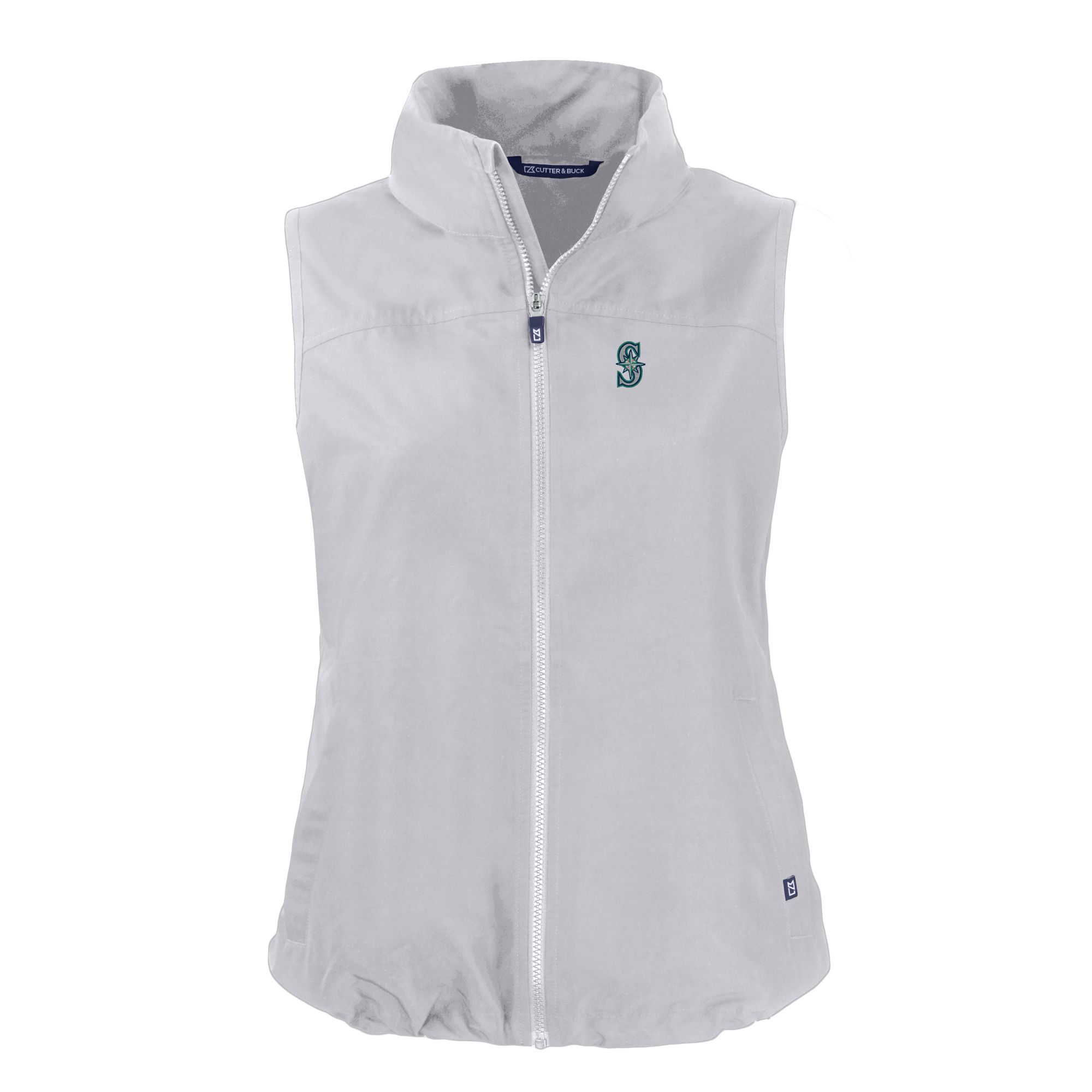 Women's Cutter & Buck Gray Seattle Mariners Charter Eco Recycled Full-Zip Vest - Image 3