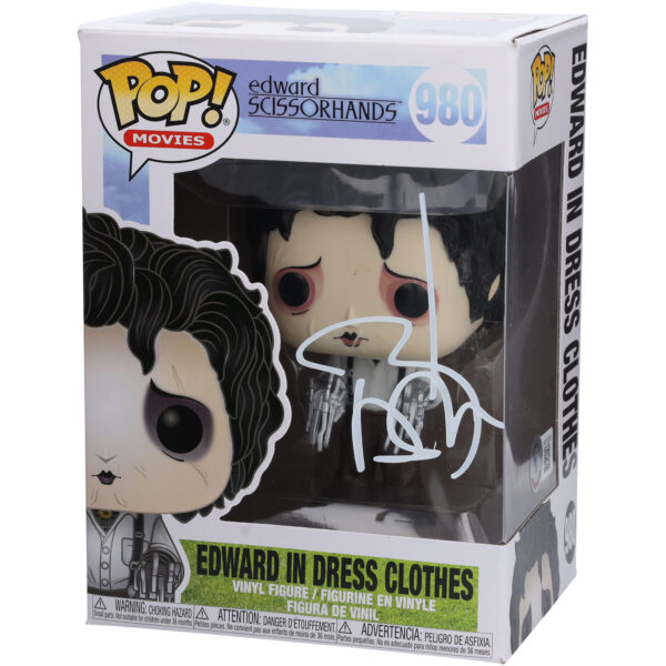 Johnny Depp Edward Scissorhands Autographed Edward in Dress Clothes #980 Funko Pop! Vinyl Figure - Signed in White Ink - BAS