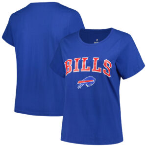 Women's Fanatics Royal Buffalo Bills Plus Size Arch Over Logo T-Shirt