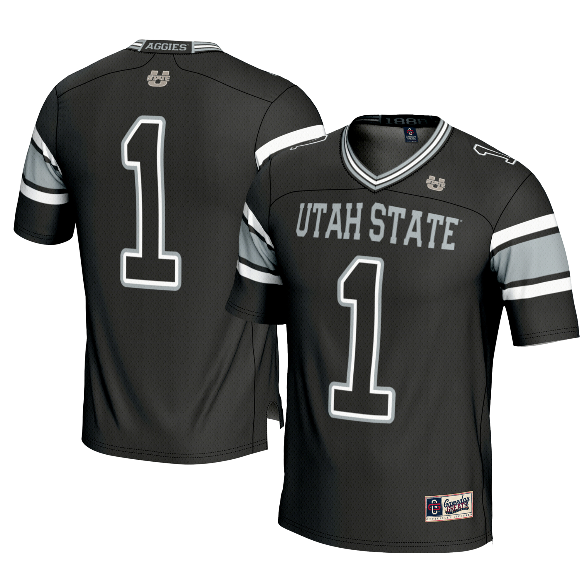 Men's GameDay Greats #1 Black Utah State Aggies Football Jersey - Image 5