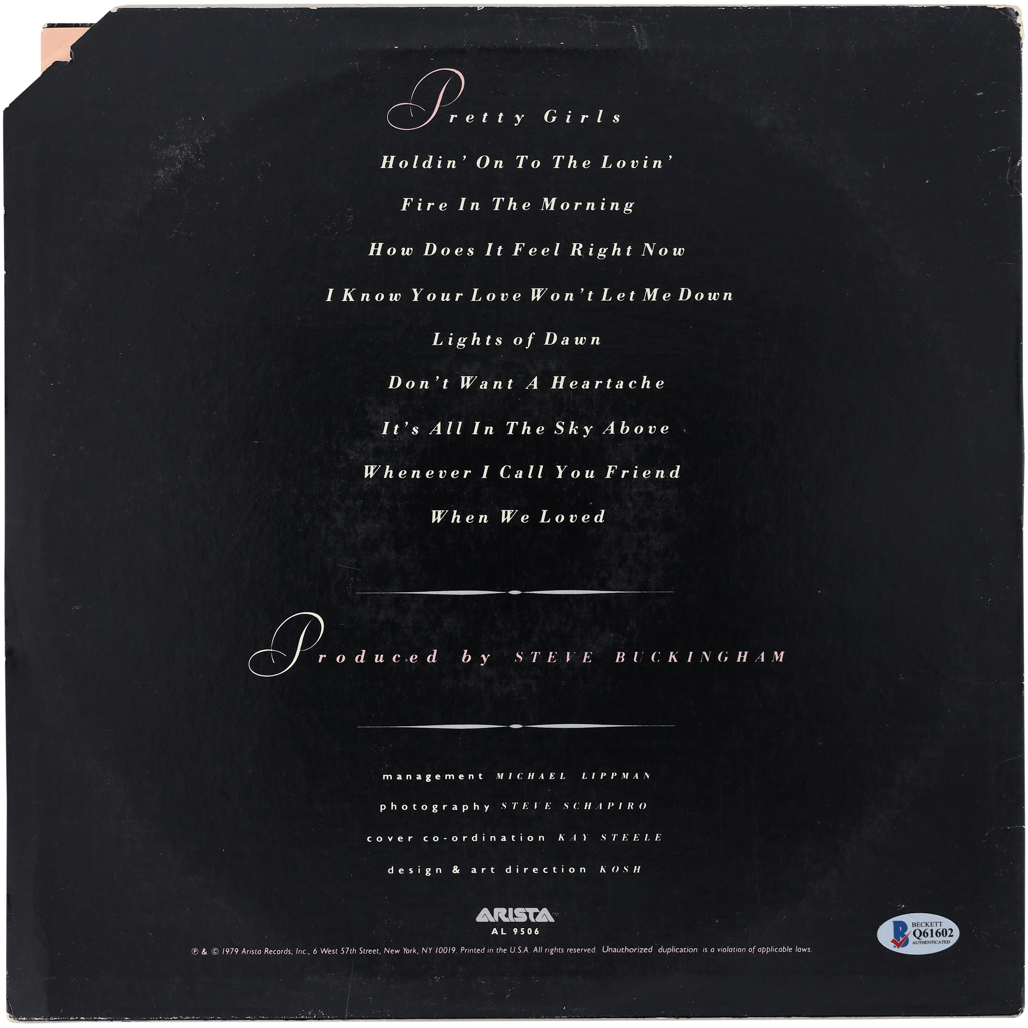 Melissa Manchester Autographed Melissa Manchester Album - BAS - Image 3