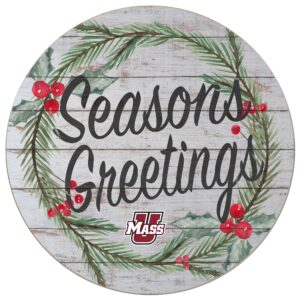 UMass Minutemen 20'' x 20'' Season's Greetings Circle