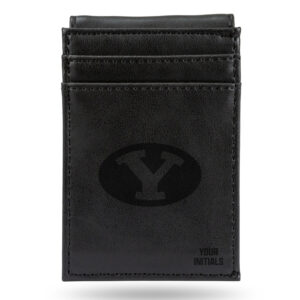 Black BYU Cougars Personalized Front Pocket Wallet