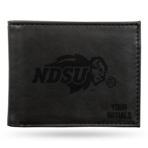 Black NDSU Bison Personalized Billfold Wallet