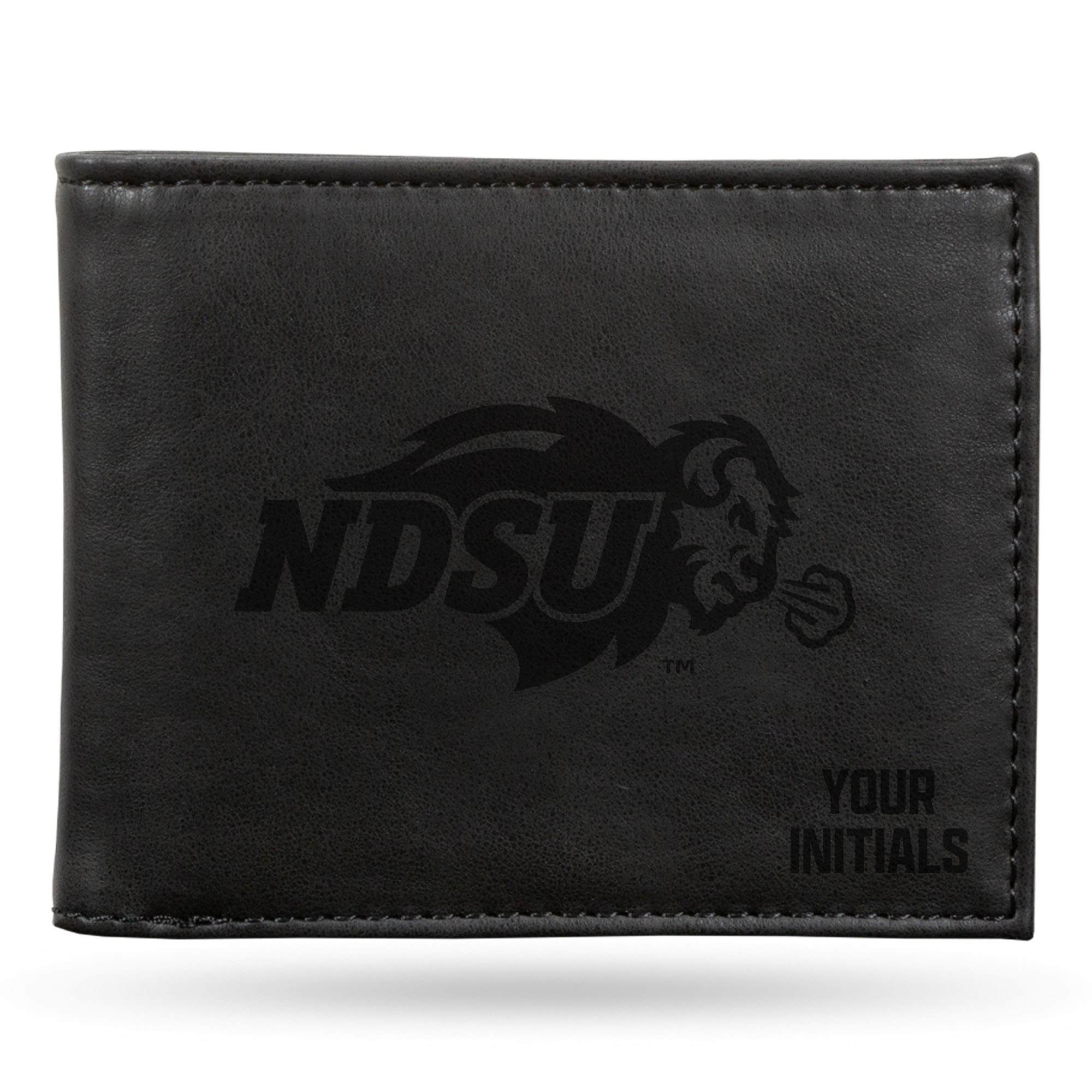 Black NDSU Bison Personalized Billfold Wallet