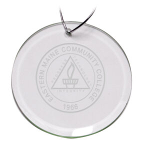 EMCC Golden Eagles 3'' Round Glass Ornament