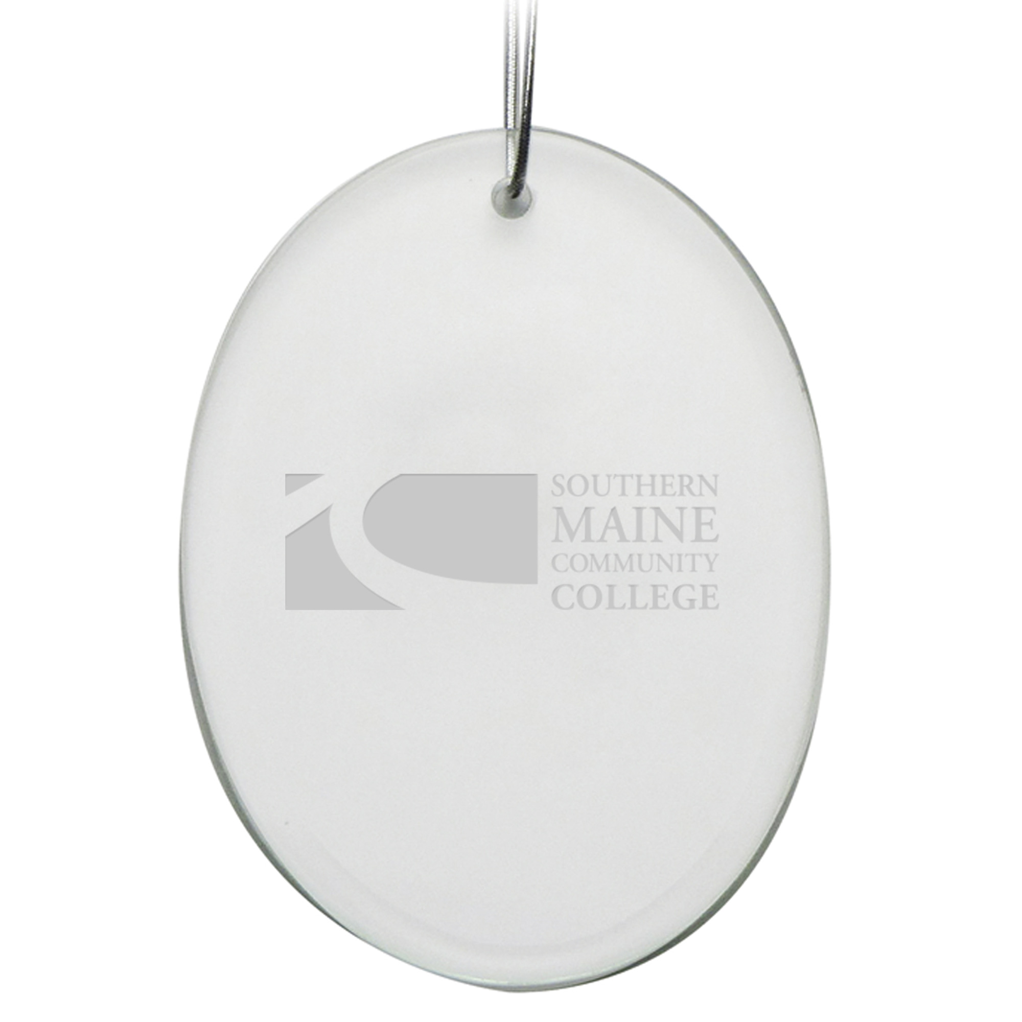 SMCC SeaWolves 2.75'' x 3.75'' Glass Oval Ornament