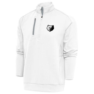 Men's Antigua White Memphis Grizzlies Metallic Logo Generation Quarter-Zip Top