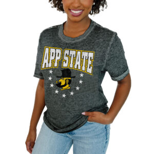 Women's Gameday Couture  Charcoal Appalachian State Mountaineers Sprint T-Shirt