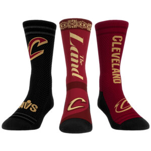 Unisex Rock Em Socks  Cleveland Cavaliers 2023/24 City Edition Ultimate Jersey Three-Pack Crew Socks Set
