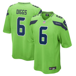 Men's Nike Quandre Diggs Neon Green Seattle Seahawks  Game Jersey
