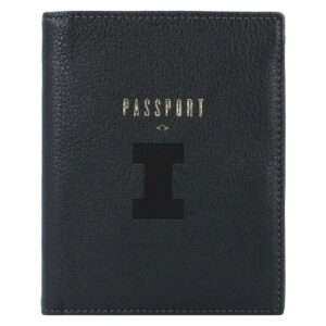 Fossil  Black Illinois Fighting Illini Travel RFID Passport Case