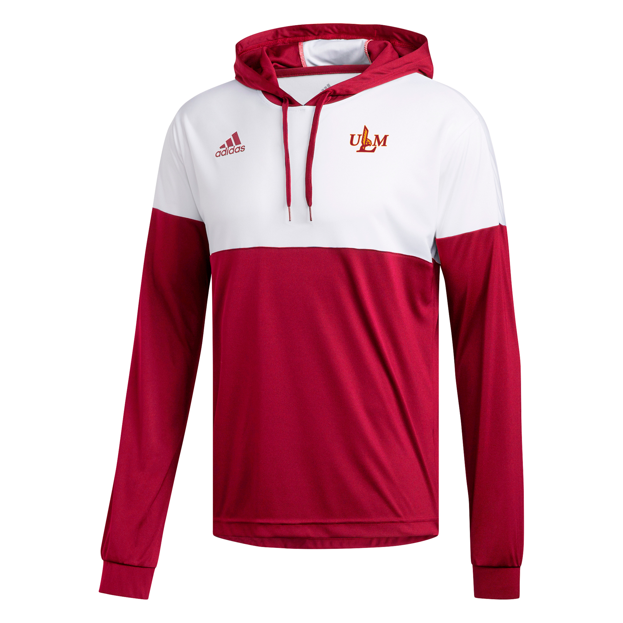 Men's adidas Maroon ULM Warhawks Legend Shooter Decorated Pullover Hoodie - Image 3