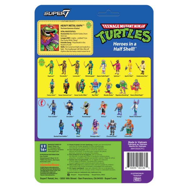 Super7 Heavy Metal Raph Teenage Mutant Ninja Turtles ReAction Figure - Wave 6 - Image 7